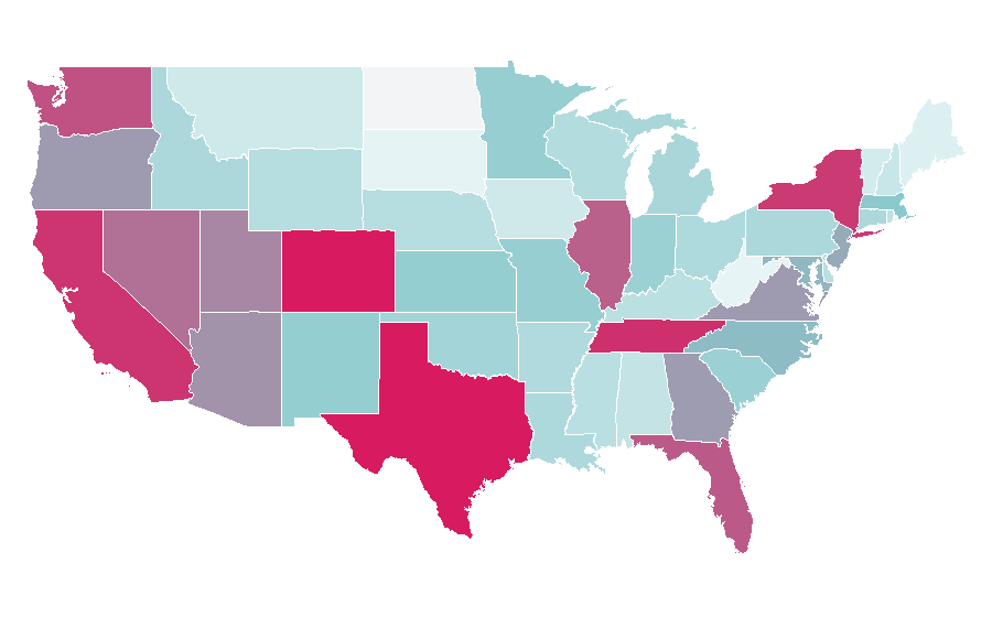 Affinity by region — FedEx Office, United States