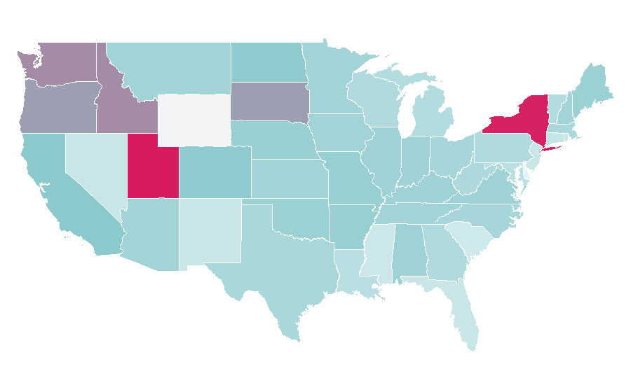 Affinity by region — Fedora, United States