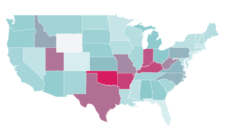 Affinity by region — FEET, United States