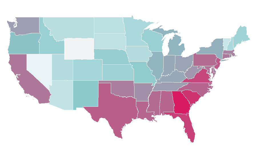Affinity by region — Fence, United States