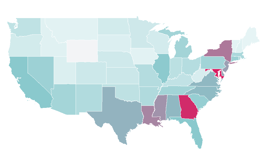 Affinity by region — Fenty Beauty, United States