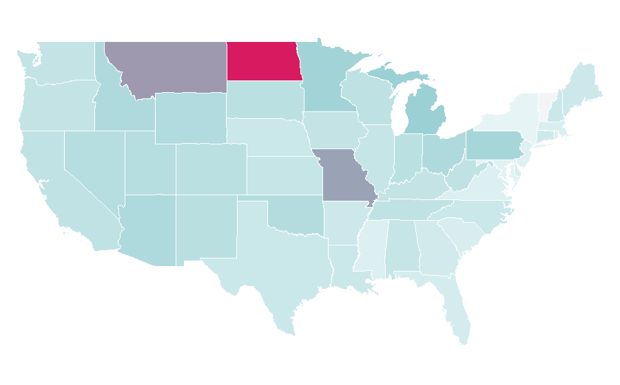 Affinity by region — Fergie (singer), United States