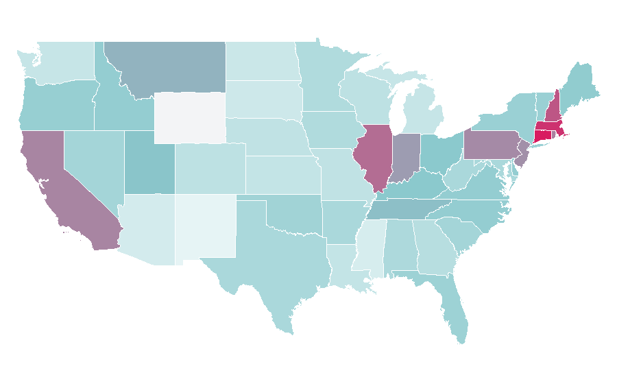Affinity by region — Ferris Bueller's Day Off, United States