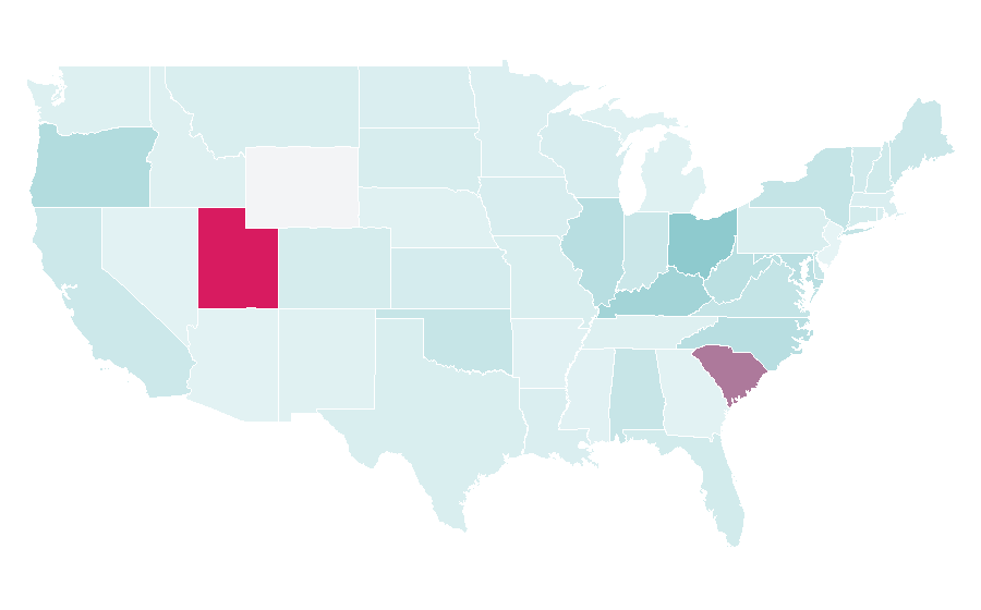 Affinity by region — Festival of Lights, United States