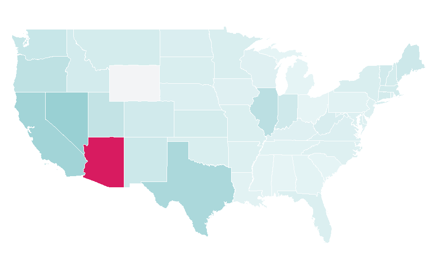Affinity by region — Fey (singer), United States