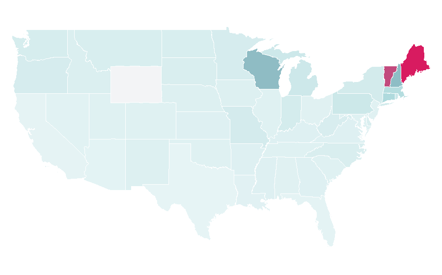 Affinity by region — Fiddlehead, United States