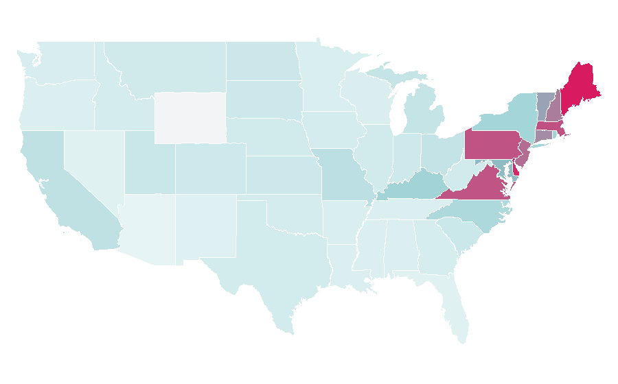 Affinity by region — Field hockey, United States