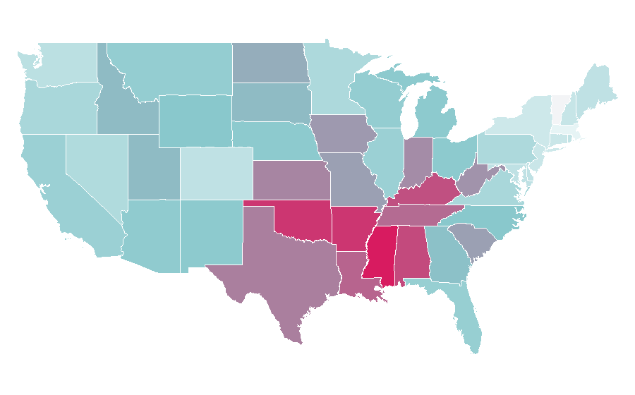 Affinity by region — Fifty Shades Freed, United States