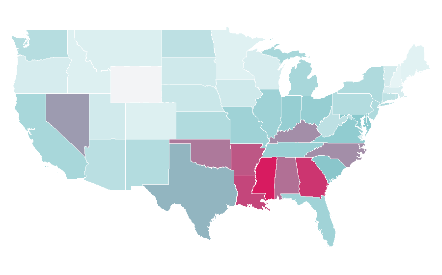 Affinity by region — Fighting game, United States
