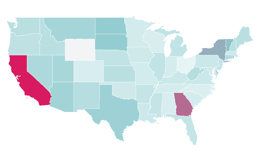 Affinity by region — Film editing, United States