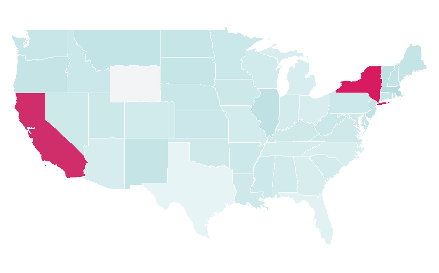 Affinity by region — Film Independent Spirit Awards, United States