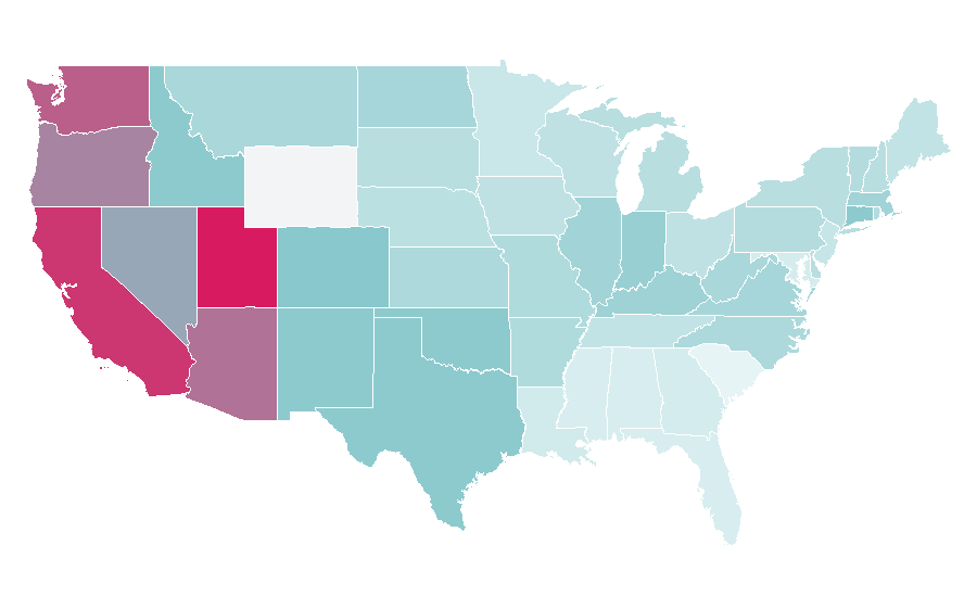 Affinity by region — Filthy Frank, United States