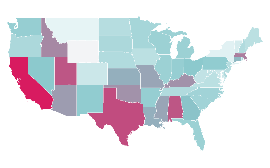 Affinity by region — Finding Dory, United States
