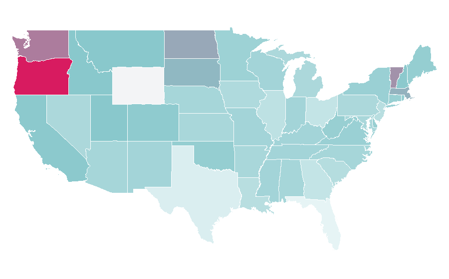 Affinity by region — Fingerstyle guitar, United States