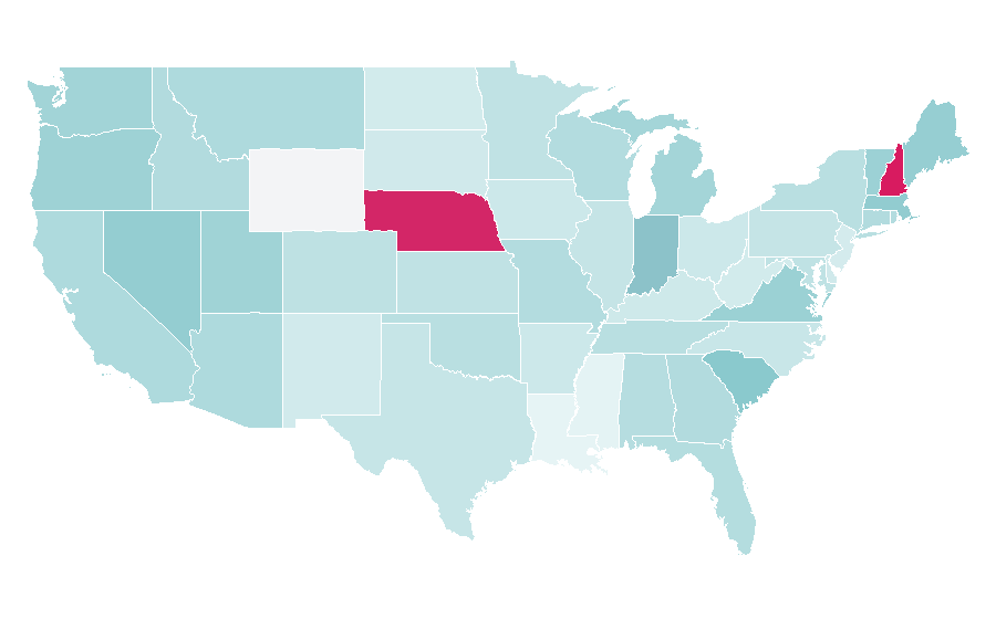 Affinity by region — Firefly (airline), United States