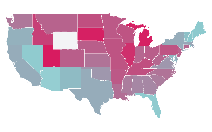 Affinität nach Region — Fireplace, USA