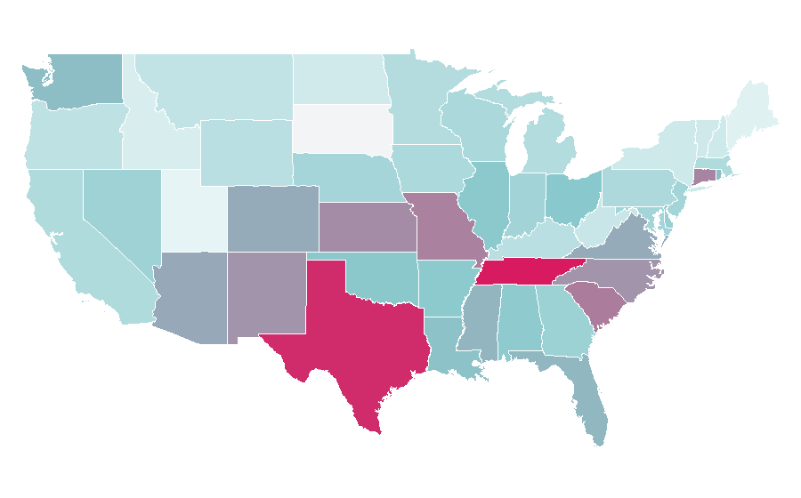 Affinity by region — Firestone Complete Auto Care, United States