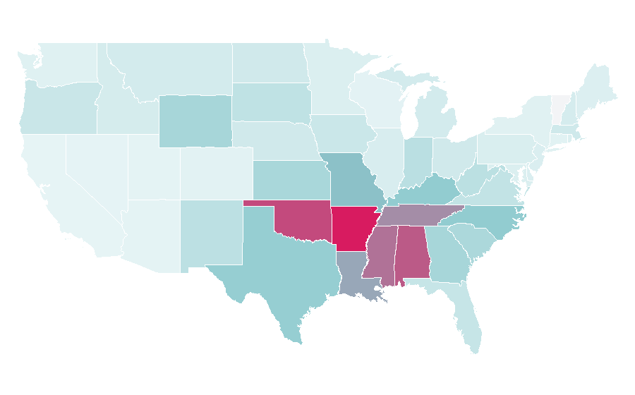 Affinity by region — First Baptist Church (Atlanta), United States