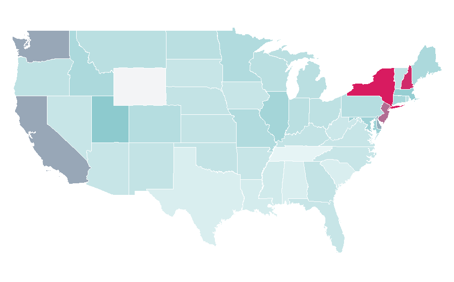 Affinity by region — First date, United States