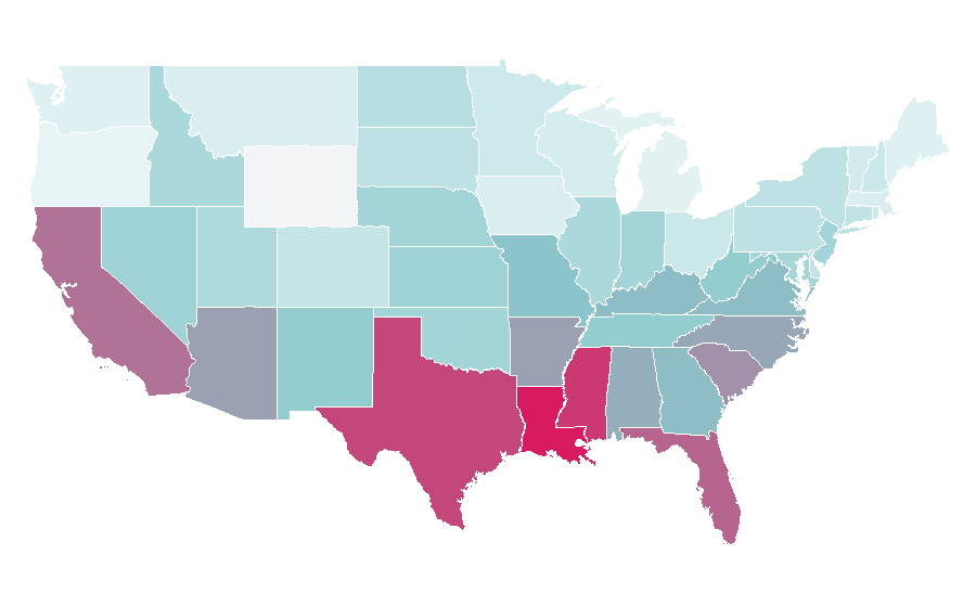 Affinity by region — First responder, United States