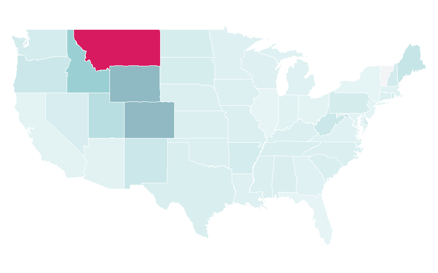 Affinity by region — Fish pond, United States