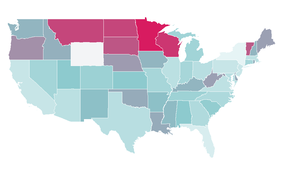 Affinity by region — Fishing float, United States