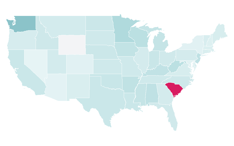 Affinität nach Region — Fishing line, USA