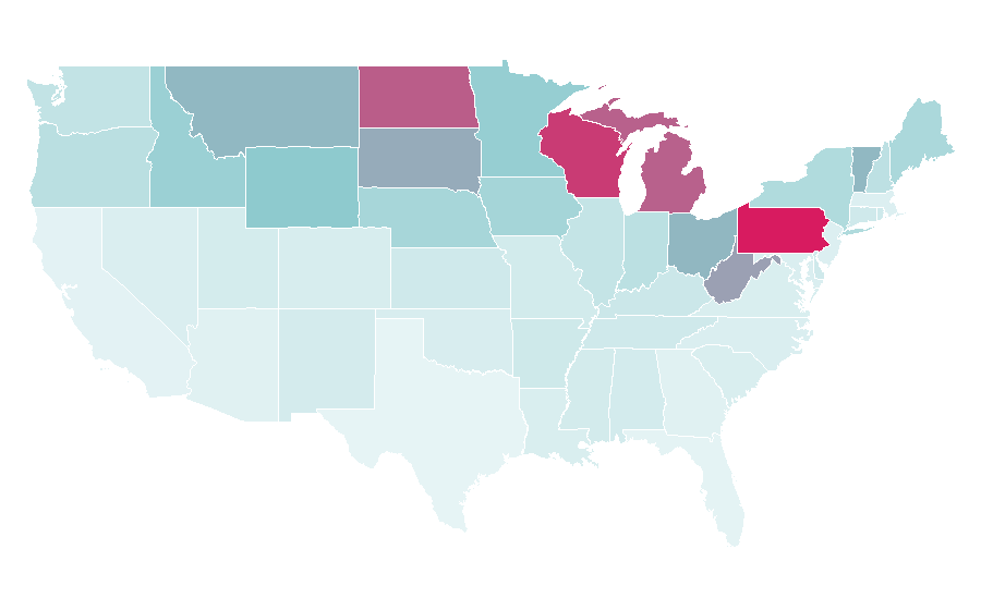 Affinity by region — FishUSA, United States