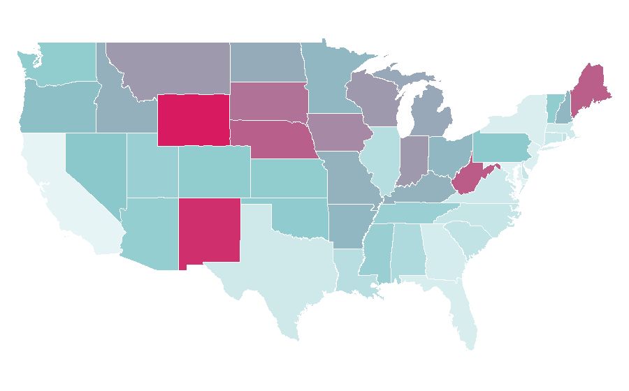 Affinity by region — Five Finger Death Punch, United States