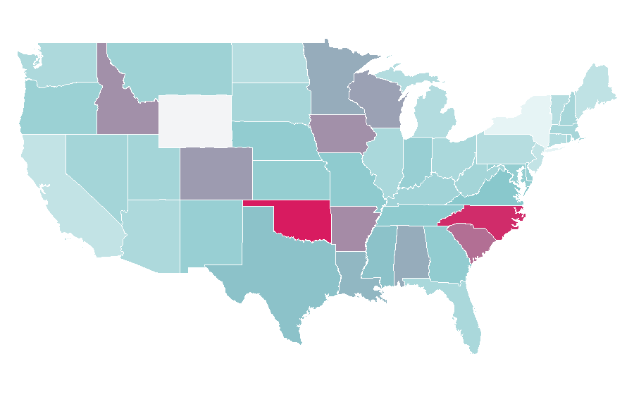 Affinity by region — Fixed-rate mortgage, United States