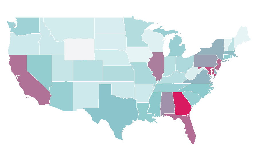 Affinity by region — Flag football, United States