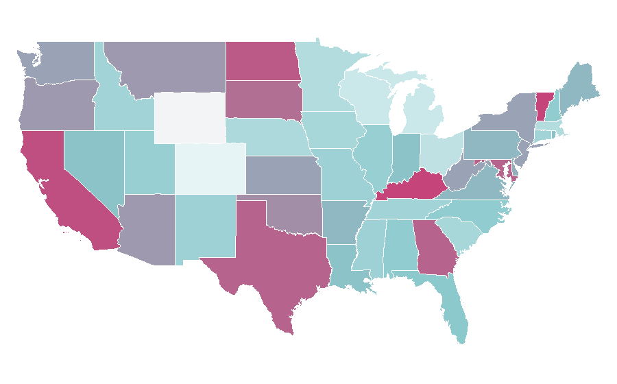 Affinity by region — Flash animation, United States