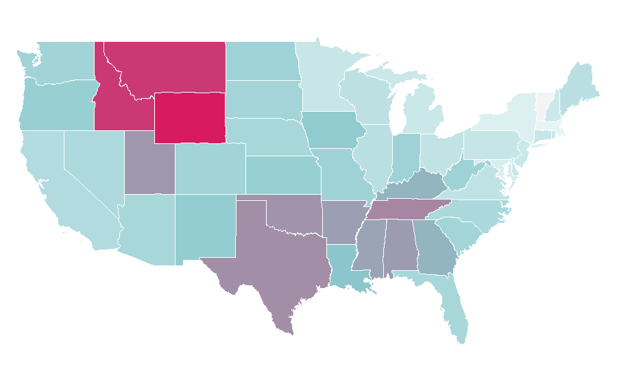 Affinity by region — Flatbed truck, United States