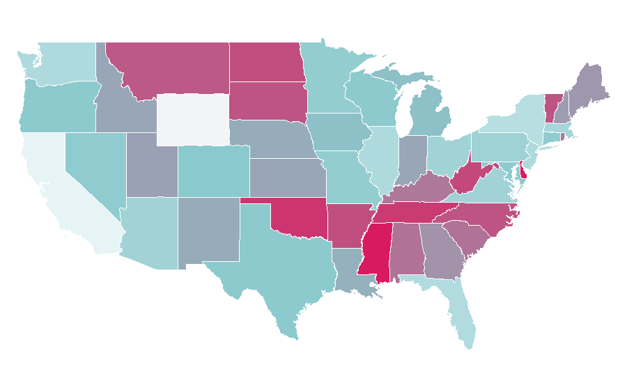Affinity by region — Flavored liquor, United States