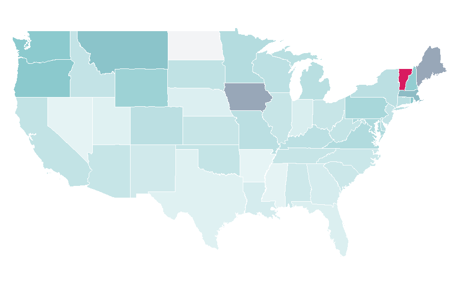 Affinité par région — Flickr, États-Unis