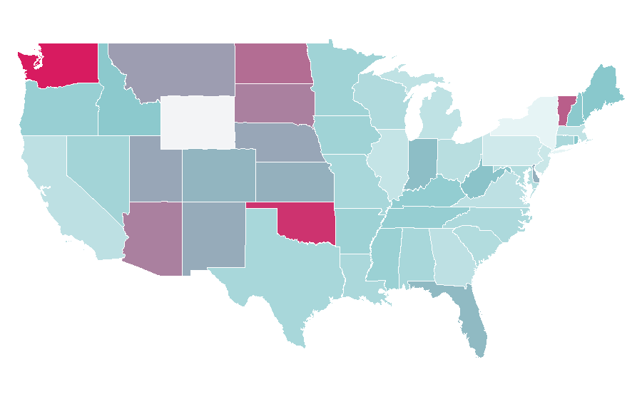 Affinity by region — Flight instructor, United States