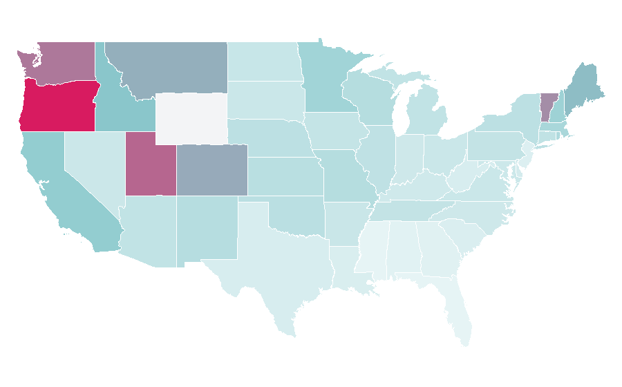 Affinity by region — Flight of the Conchords, United States