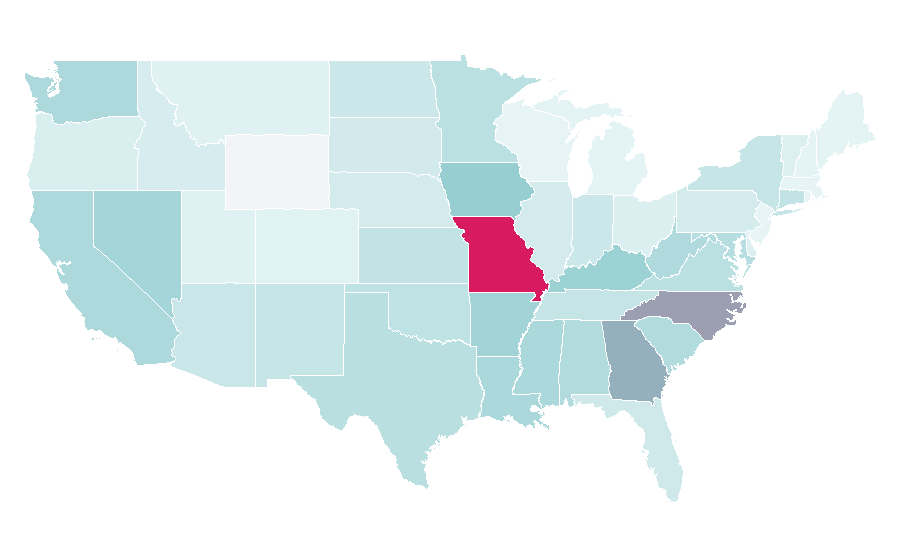Affinity by region — Flirting, United States