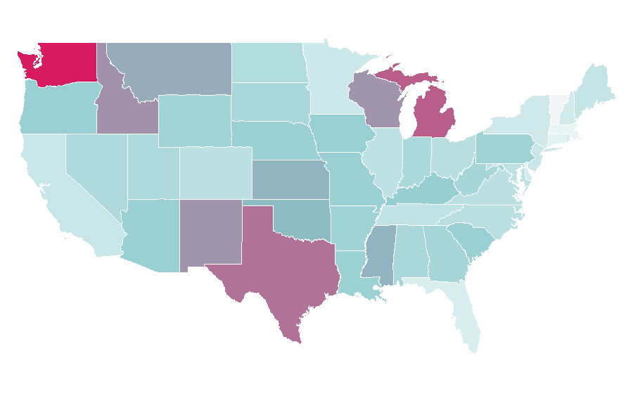 Affinity by region — Flooding, United States