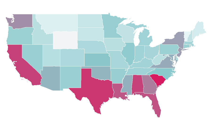 Afinidade por região — Floor, Estados Unidos