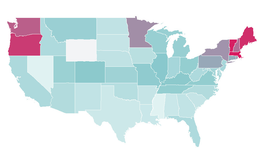 Affinity by region — Florence Welch, United States