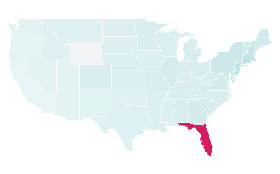 Affinity by region — Florida Atlantic University, United States