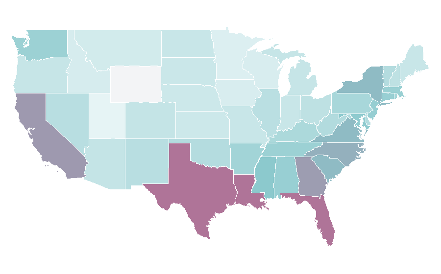 Affinity by region — Flu season, United States