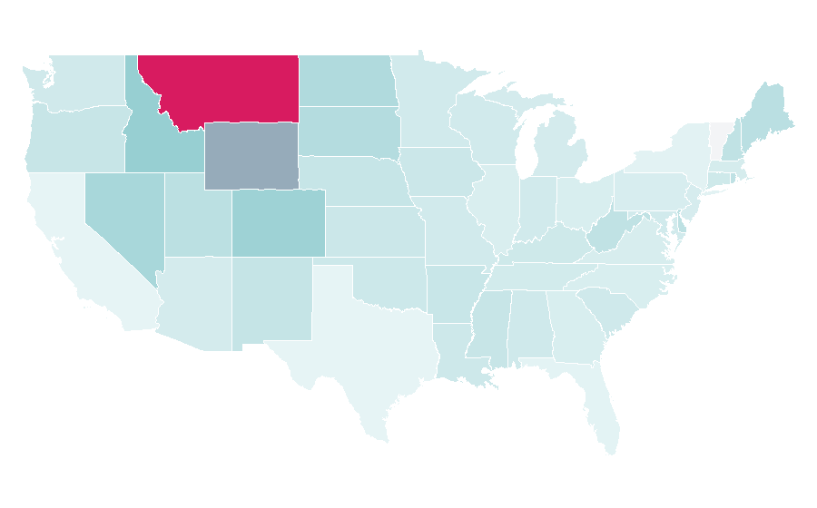 Affinity by region — Fly fishing tackle, United States