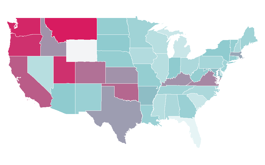 Affinity by region — Foals, United States