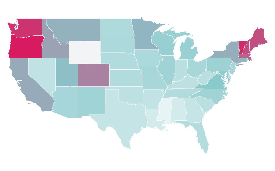 Affinity by region — FODMAP, United States