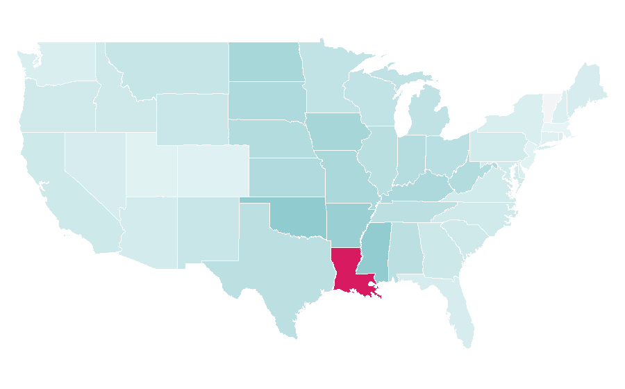 Affinity by region — Folgers, United States