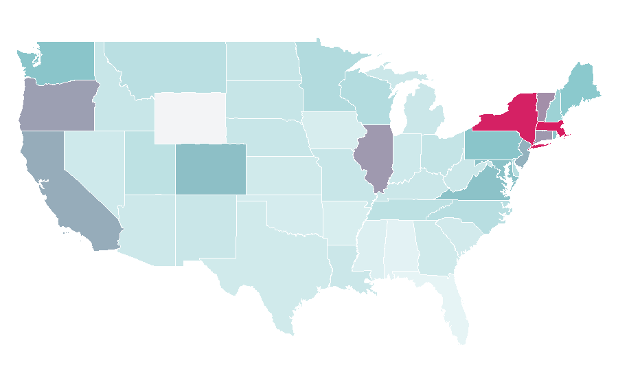 Affinity by region — Fontaines D.C., United States