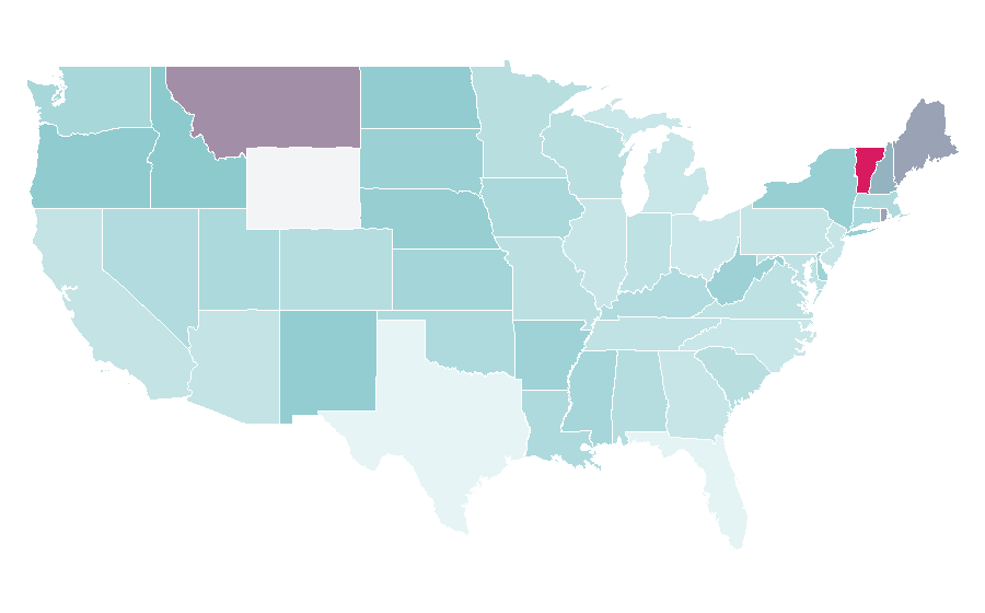 Affinity by region — Food writing, United States