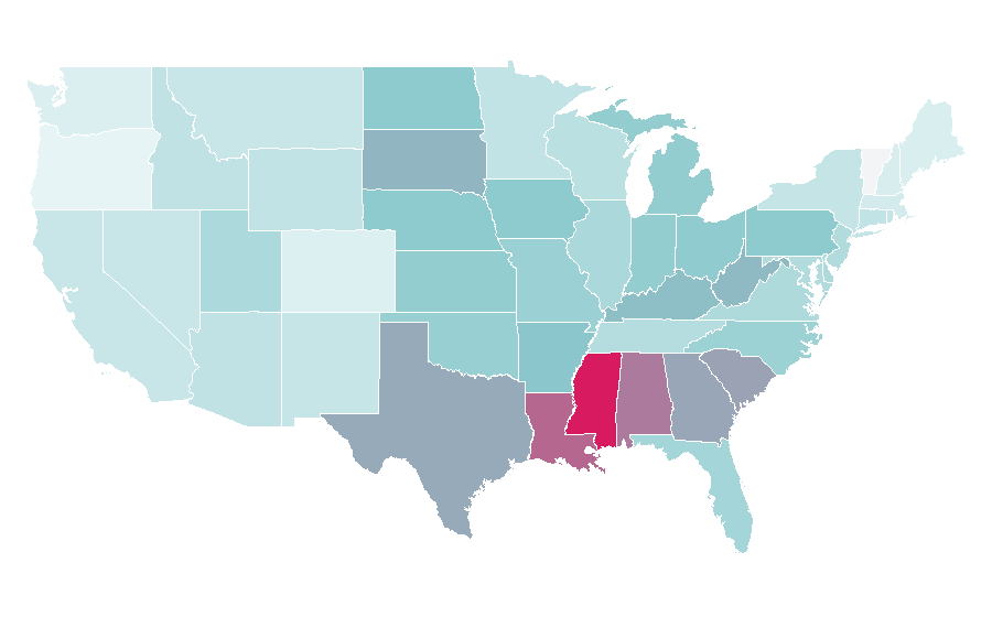 Affinity by region — Football player, United States